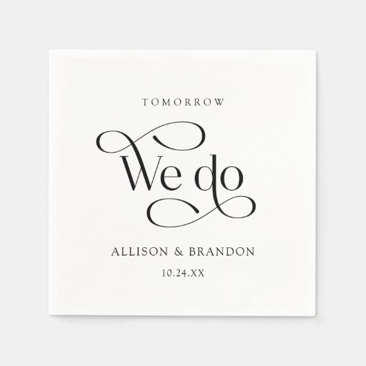 Serviette En Papier Demain Nous Faisons Repas Classique Dîner (Devant)