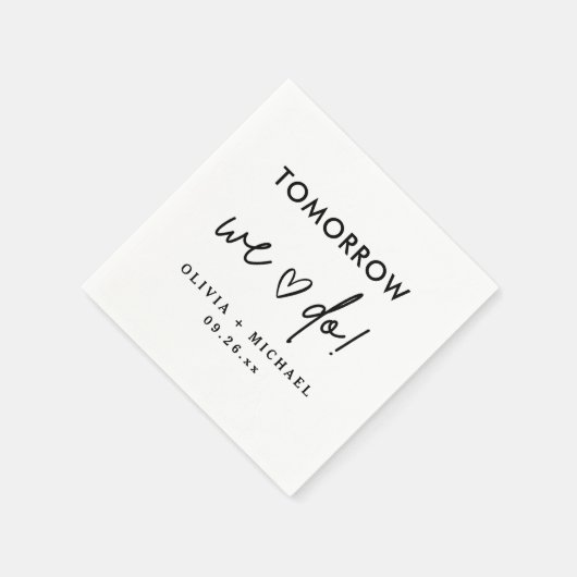 Serviette En Papier Demain Nous Répétons Dîner Serviettes (Coin)