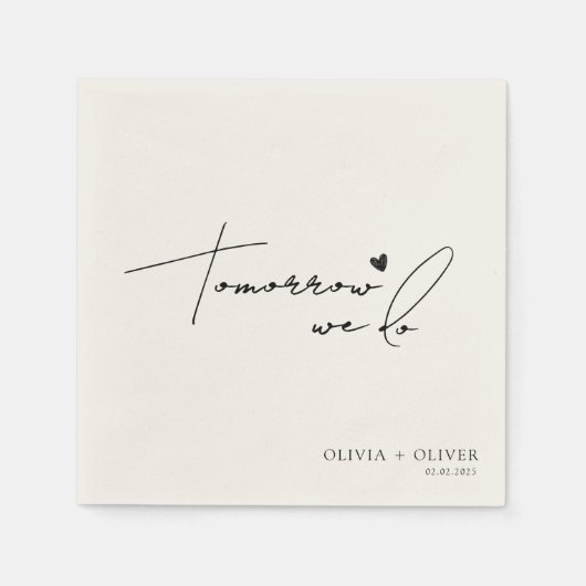 Serviette En Papier Demain, on dîne de répétition (Devant)