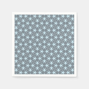Serviette En Papier Démarrage bleu doux sur Motif gris ardoise