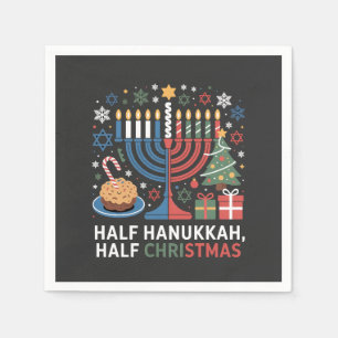Serviette En Papier Demi-Noël mi-Hanoukka Christmukkah Funny