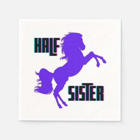 Serviette En Papier Demi-Soeur Pony Violet frère (Devant)