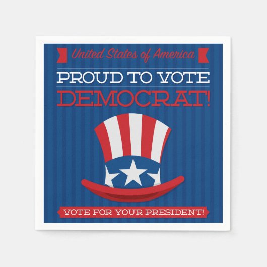 Serviette En Papier Démocrate (Devant)