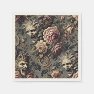 Serviette En Papier Démons de la délinquance – Conception florale goth