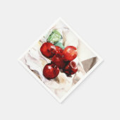 Serviette En Papier Demuth - Pommes et verre vert (Coin)