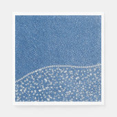 Serviette En Papier Denim Blue Jeans Diamant (Devant)