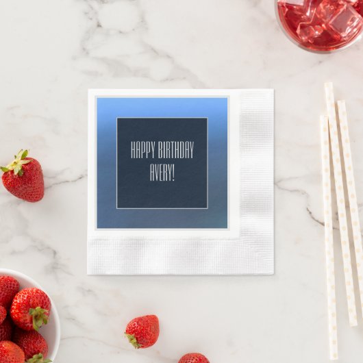 Serviette En Papier Denim Blues Paper Napkin (En situation)