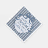 Serviette En Papier Denim Coquette Bow Blue Jean Baby Birthday (Coin)