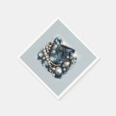 Serviette En Papier Denim Diamonds & Pearl Jeans Bling Party (Coin)