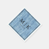 Serviette En Papier Denim Fabric Bleu clair | Napkins mariage (Coin)