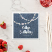 Serviette En Papier Denim, jeans Cocktail Papier à Cocktails Napkins (En situation)