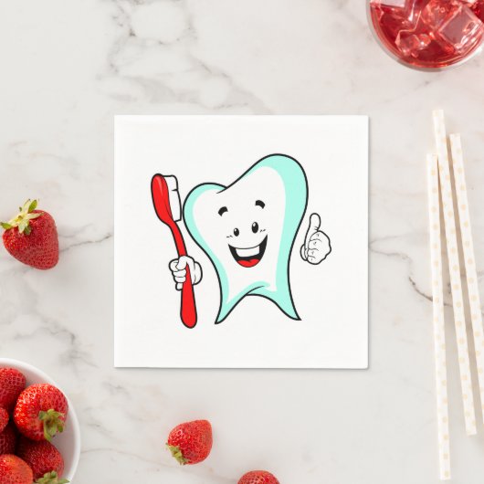 Serviette En Papier Dental Care Happy Tooth (En situation)