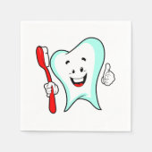 Serviette En Papier Dental Care Happy Tooth (Devant)