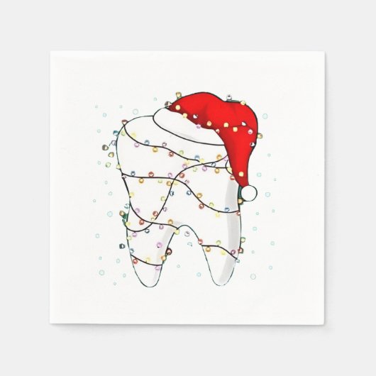 Serviette En Papier Dental Christmas Dunny Dentist Holiday (Devant)