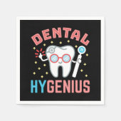 Serviette En Papier Dental Hygenius Funny Hygienist RDH (Devant)