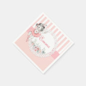 Serviette En Papier Dentelle Ballerina Pink Tutu (Coin)