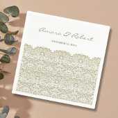 Serviette En Papier Dentelle beige élégante