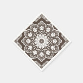 Serviette En Papier Dentelle blanche (Coin)