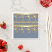 Serviette En Papier Dentelle d'or (En situation)
