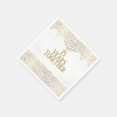Serviette En Papier Dentelle d'or du 75e anniversaire sur des serviett (Coin)