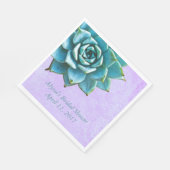 Serviette En Papier Dentelle lavande de Fête des mariées Succulente (Coin)