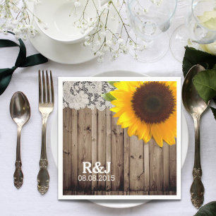 Serviette En Papier dentelle rustique grange mariage campagnard de tou