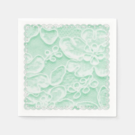 Serviette En Papier Dentelle verte (Devant)