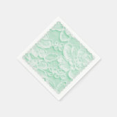 Serviette En Papier Dentelle verte (Coin)