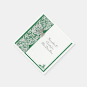 Serviette En Papier Dentelle verte et blanche, mariage traditionnelle (Coin)