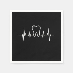 Serviette En Papier Dentist Heartbeat dents Docteur Detistry Cadeau