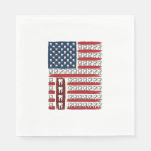 Serviette En Papier Dentiste Patriotique Dent Drapeau