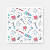 Serviette En Papier Dents et outils Motif dentaire (Devant)