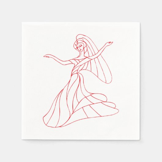 Serviette En Papier Déplacement des serviettes Danseuse (Devant)