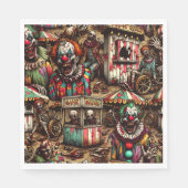 Serviette En Papier Déplaisant Clown Carnaval Zombie Halloween (Devant)