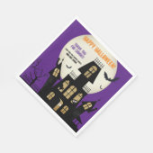Serviette En Papier Déplaisant Halloween Haunted House Flying Bats Vio (Coin)
