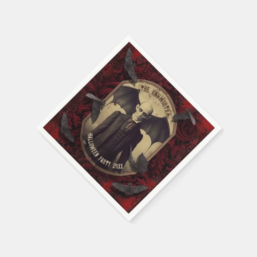 Serviette En Papier Déplaisante Dracula Vampire Halloween (Coin)