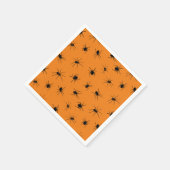 Serviette En Papier Déplaisante fête d'Halloween Orange Araignées (Coin)