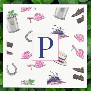 Serviette En Papier Derby Horse Race Attire Horseshoe Julep Monogramme