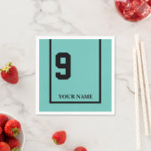 Serviette En Papier Derby Horse Race Turquoise 9 Personnalisé (En situation)