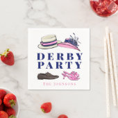 Serviette En Papier Derby Parti Casquette Chaussures Mode Preppy Navy (En situation)