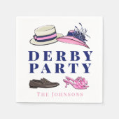 Serviette En Papier Derby Parti Casquette Chaussures Mode Preppy Navy (Devant)