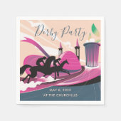 Serviette En Papier Derby Party Art déco (Devant)