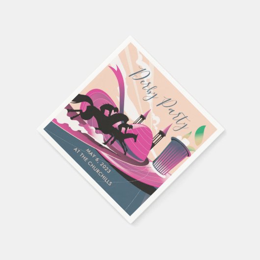 Serviette En Papier Derby Party Art déco (Coin)