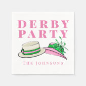 Serviette En Papier Derby Party Fancy Casquette Mode Preppy (Devant)
