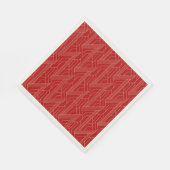 Serviette En Papier Derby Party Rouge et ivoire (Coin)