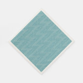 Serviette En Papier Derby Party Turquoise et ivoire (Coin)