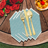 Serviette En Papier Derby Party Turquoise et ivoire