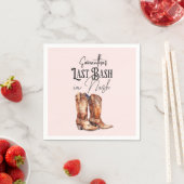 Serviette En Papier Dernier Bash à Nash Bachelorette Bottes de fille r (En situation)