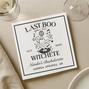 Serviette En Papier Dernier Boo avant de faire Bachelorette Halloween 