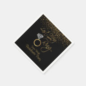 Serviette En Papier Dernier Fling avant la ceinture Bachelorette - Or (Coin)